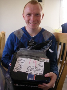 Elder Payne received his birthday package!